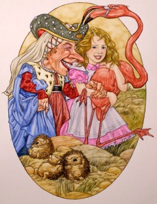 Alice and the Duchess from Alice in Wonderland